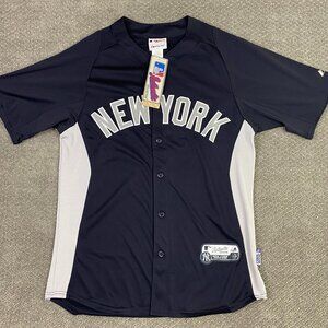 New York Yankees Baseball Jersey Men's Medium Majestic Cool Base Authentic Black